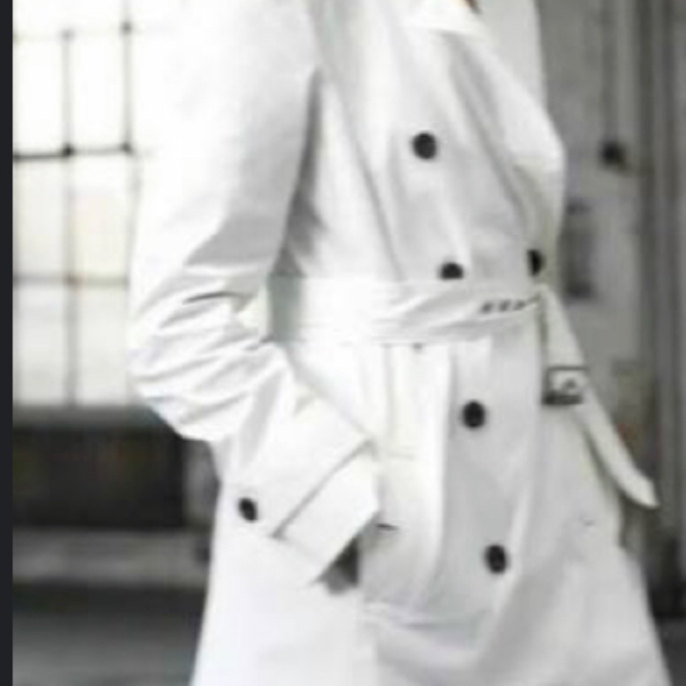 Anthropologie meadow rue off white trench coat